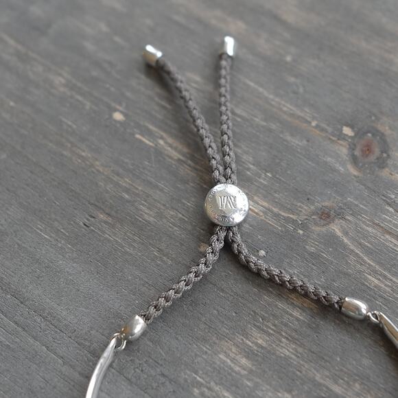 Monica Vinader ID Friendship Bracelet Engraved Strong In Faith Beige Cord Gift - Picture 4 of 9